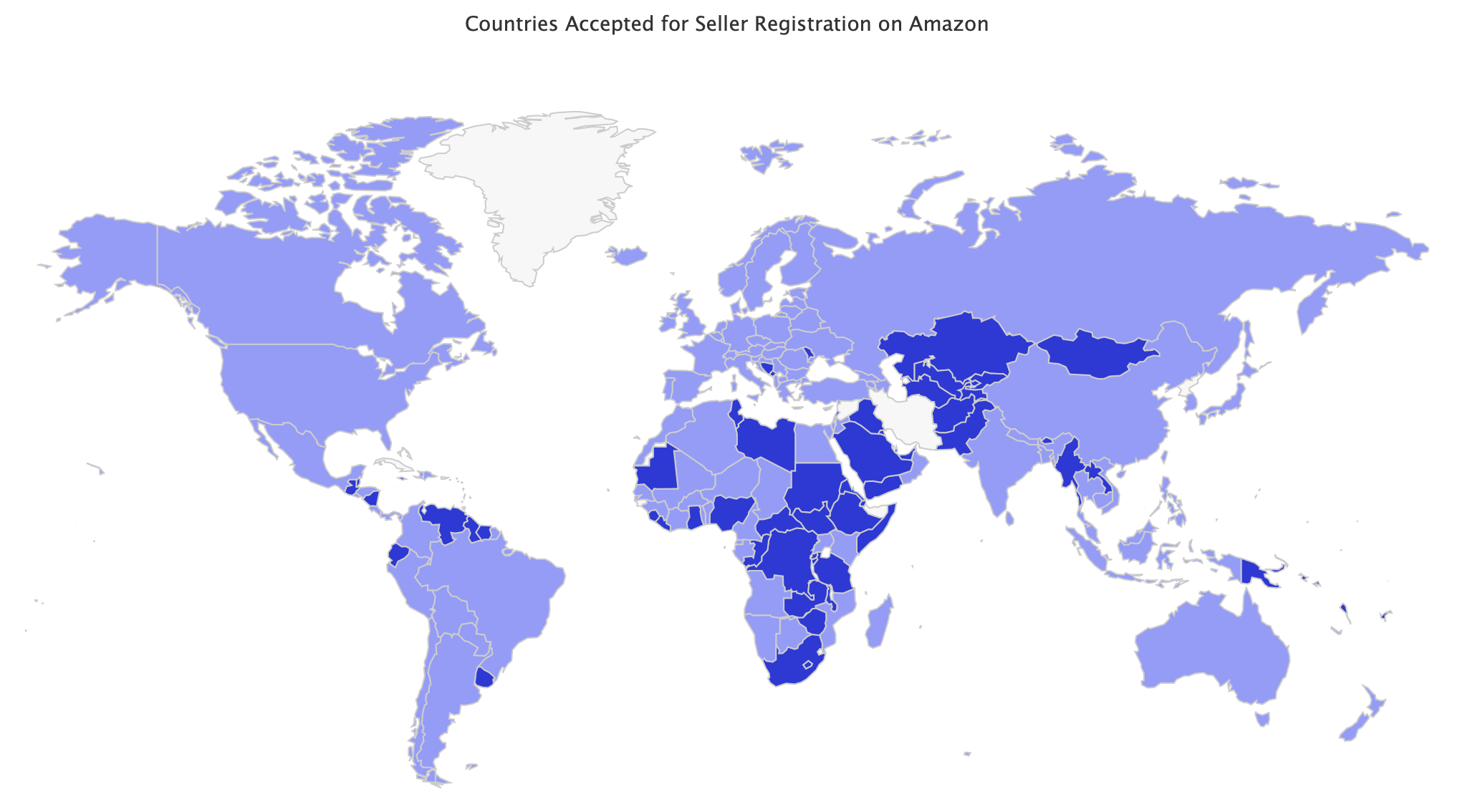 Países aceptados para el registro de vendedor en Amazon