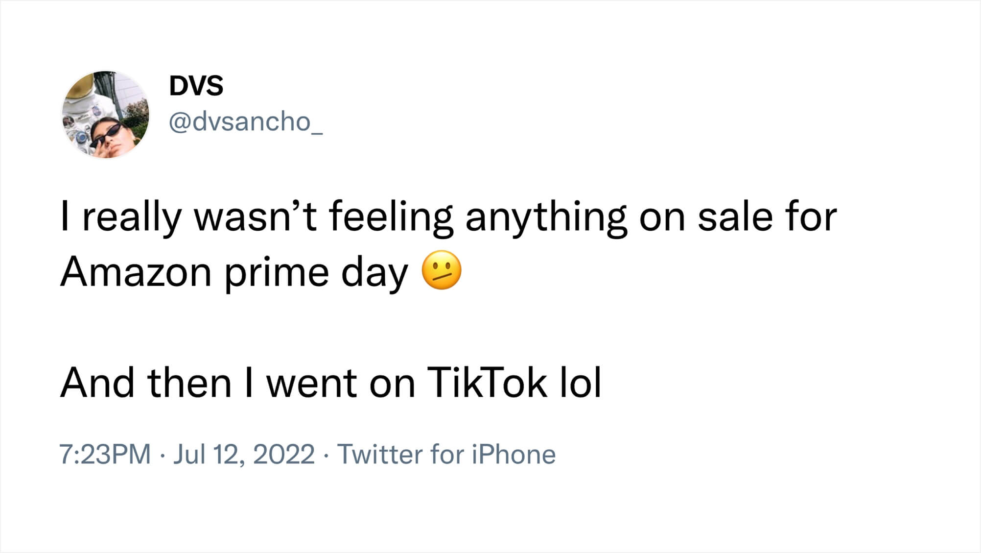 PrimeDay TikTok tweet