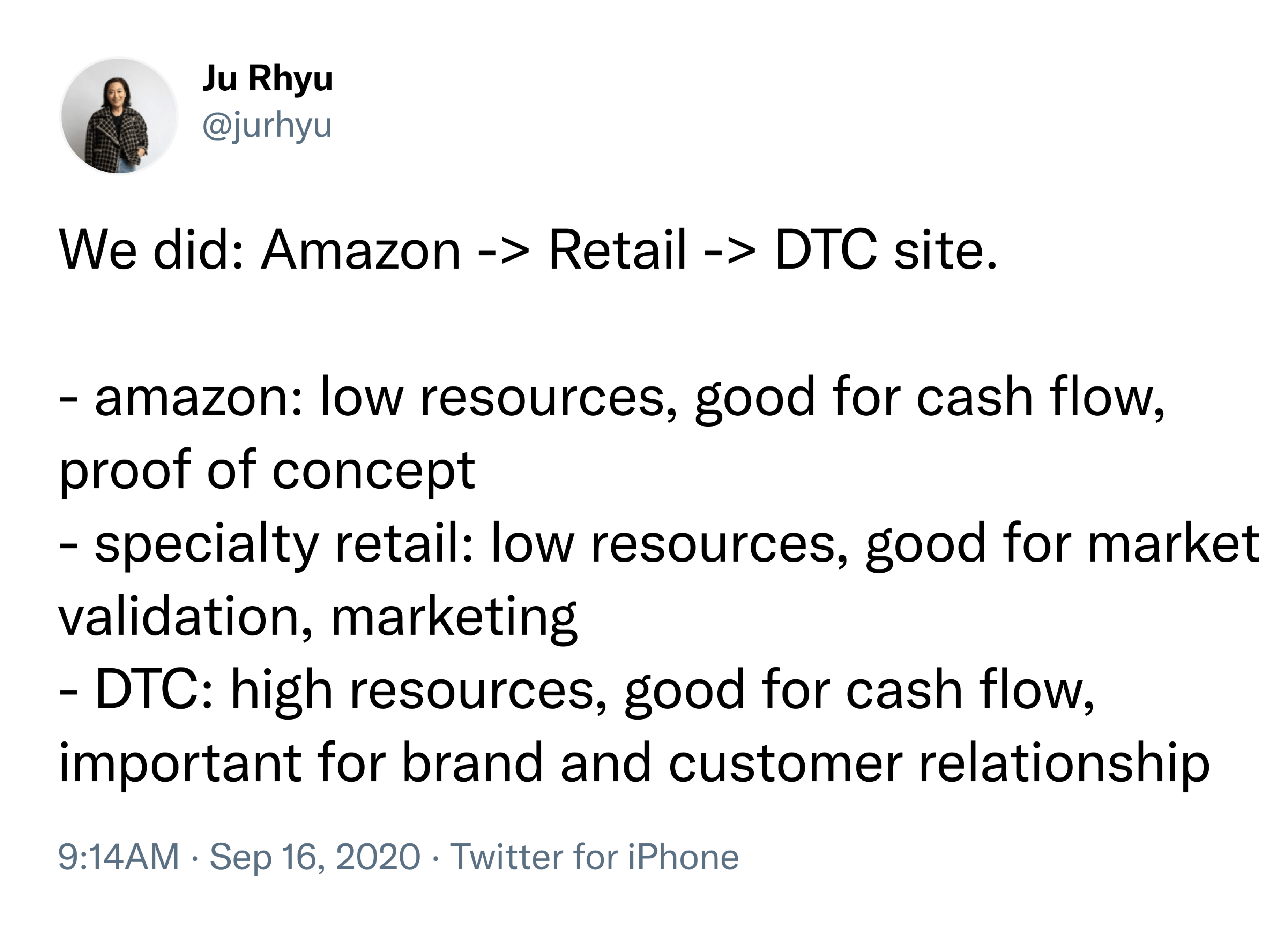 Ju Rhyu, co-founder and CEO of Hero Cosmetics on Twitter