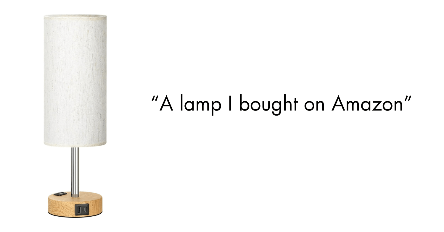 A lamp I bought on Amazon