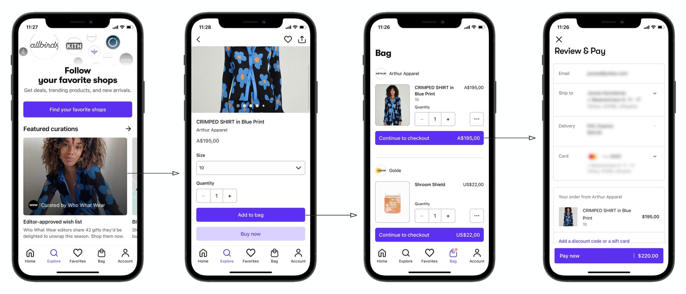 Shopify's Shop App flow