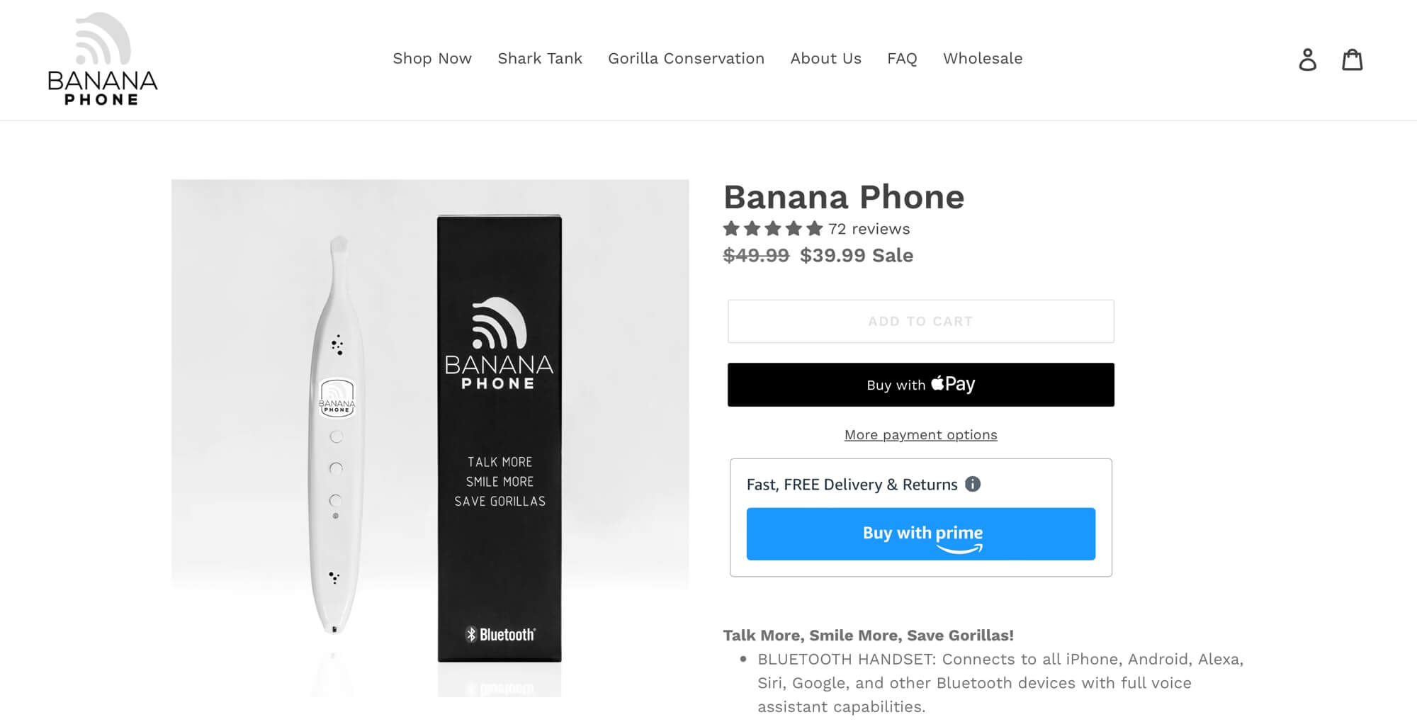 Amazon Buy With Prime - Banana Phone